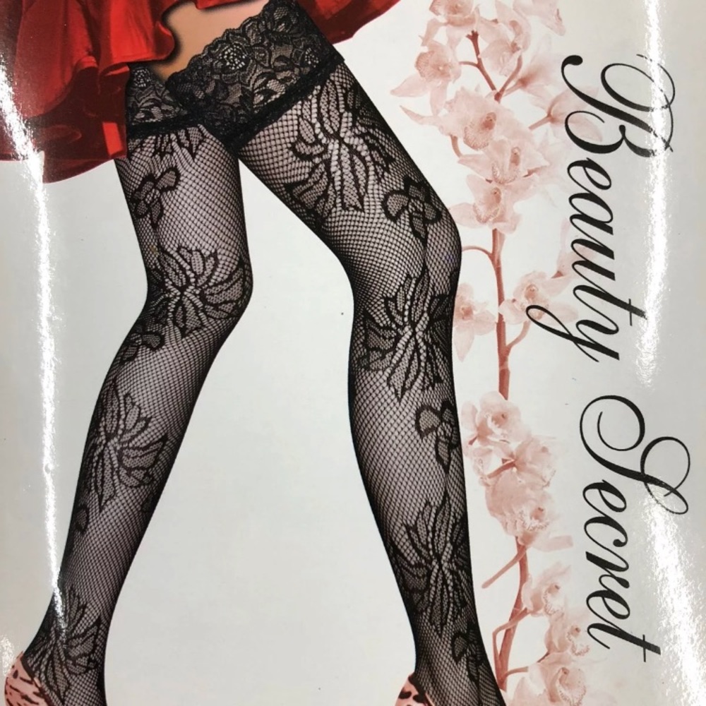 Lace Band Thigh High Tights
